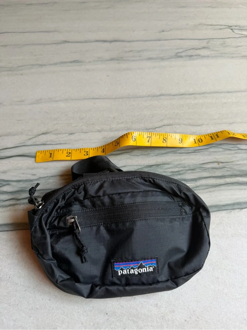 Patagonia Black Waist Pack with Multicolor Logo